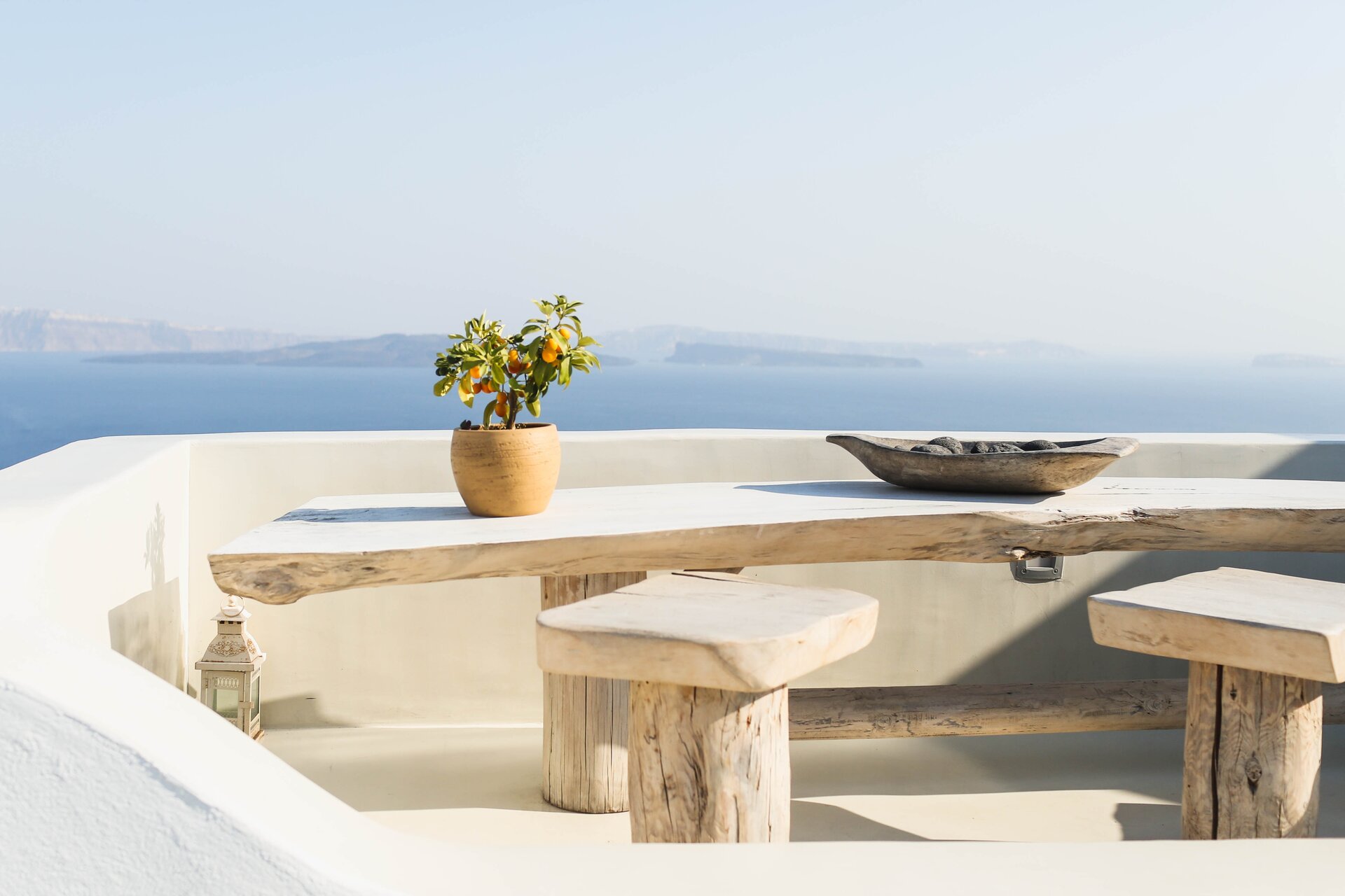 Hotel balcony overlooking the ocean